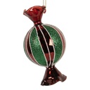 Palla di natale Rosso Verde 7x7x12 cm