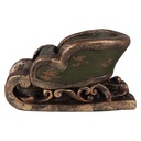 Christmas Decoration Sledge Green Brown 35x23x21 cm