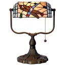 Tiffany Tischlampe Blau, Braun 27x20x36 cm E27/max 1x60W