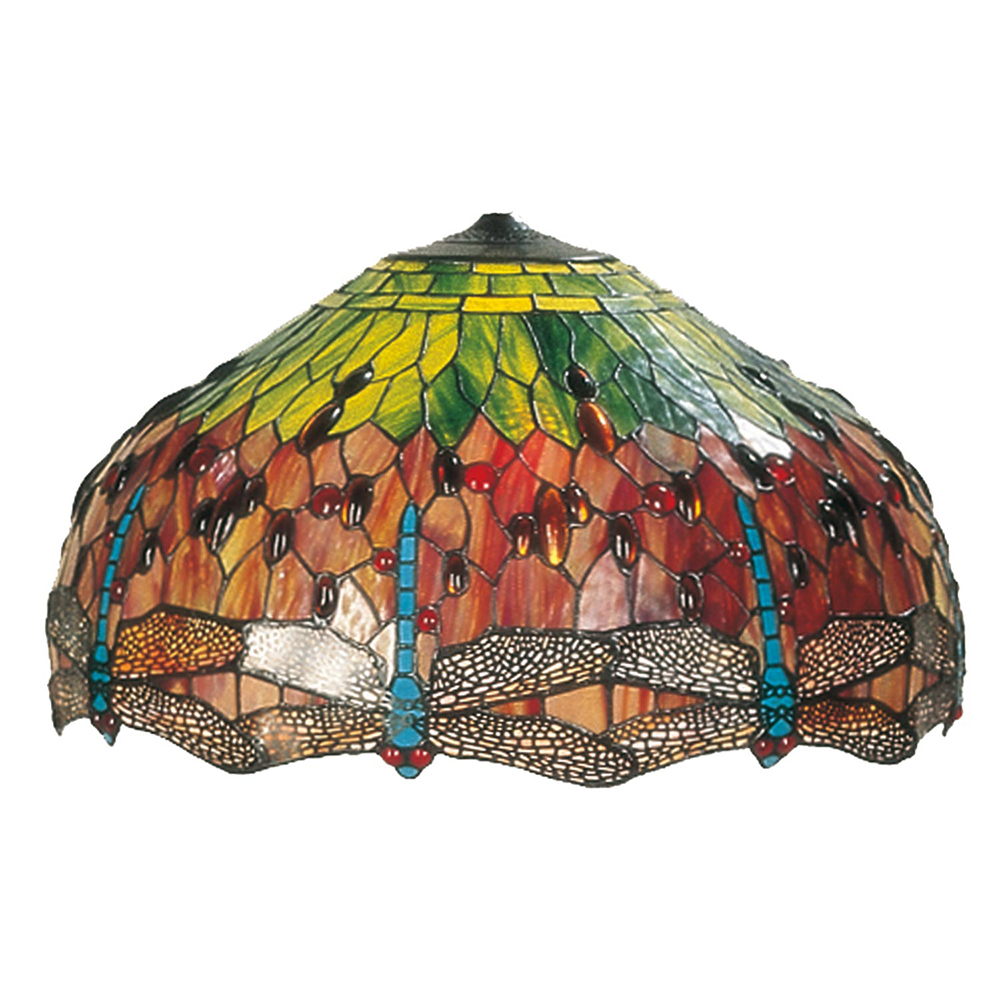 Paralume Tiffany Rosso, Verde Ø 51x29 cm