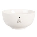 Soup Bowl White Black Ø 14x7 cm / 500 ml