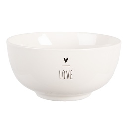 [BHSBO0001] Soup Bowl White Black Ø 14x7 cm / 500 ml