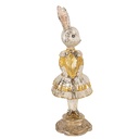 Deko Kaninchen Beige Goldfarben Ø 13x36 cm