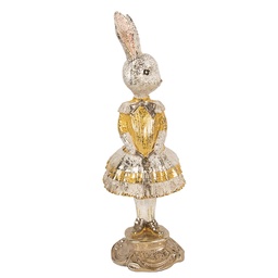 [6PR6027] Decorativa Coniglio Beige color Oro Ø 13x36 cm