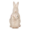 Statua Decorativa Coniglio Beige Rosa 13x10x21 cm