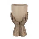 Pot de fleurs d'intérieur Beige 22x19x37 cm