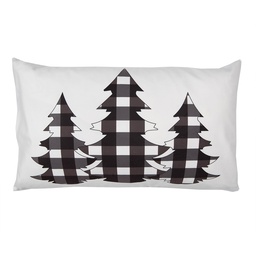 [BWX36-5] Cushion Cover White Black 30x50 cm