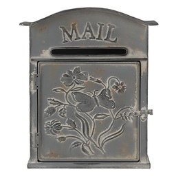 [6Y4238] Letterbox Wall Grey 26x10x31 cm