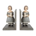 Serre-livres (lot de 2) Gris 23x11x20 cm