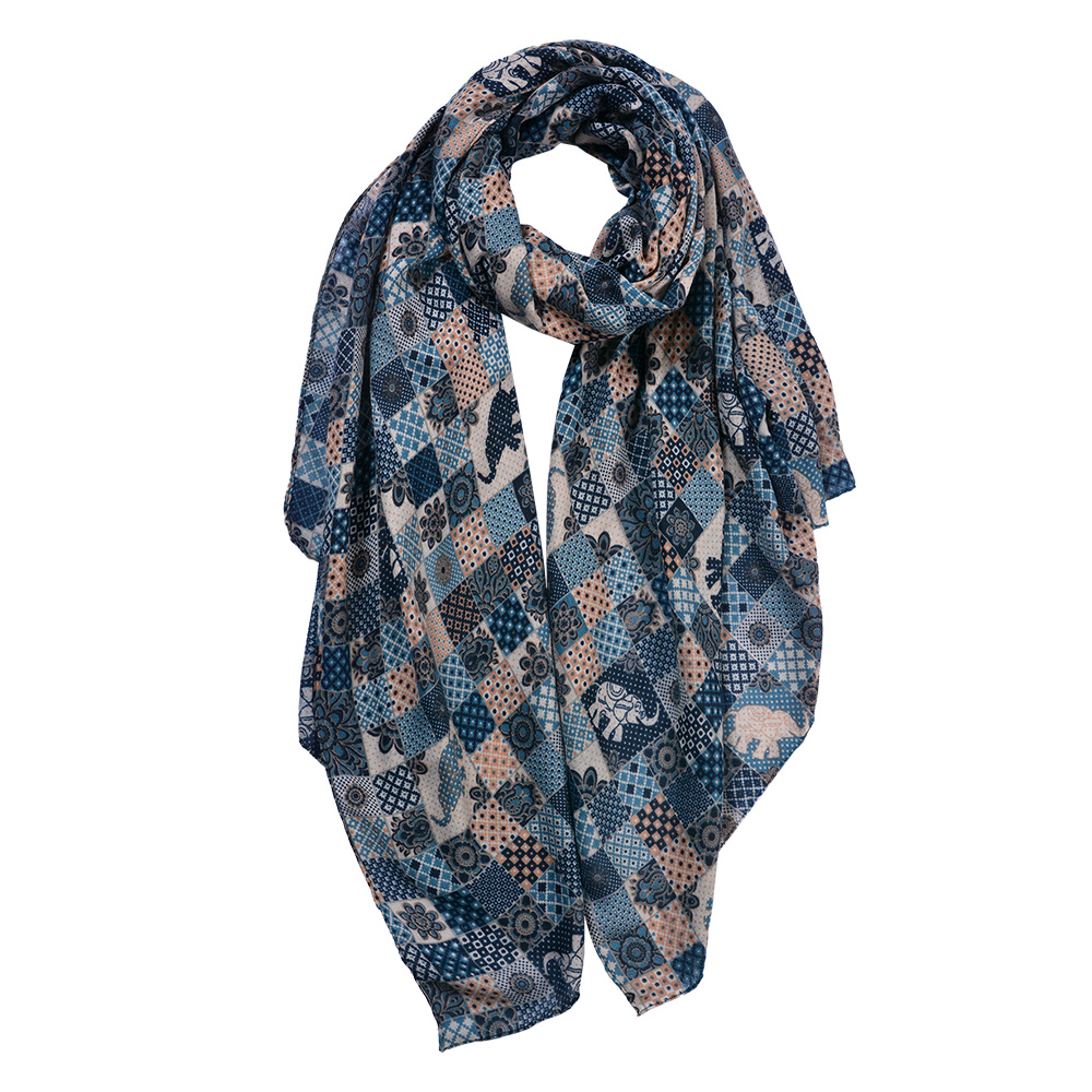 Foulard Donna Blu 80x180 cm