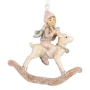 Decoration hanger Child Beige Pink 8x3x9 cm