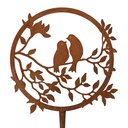Decorative Garden Stake Birds White 32x1x60 cm
