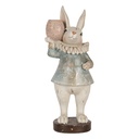 Decoration Statue Rabbit Beige Blue 11x10x28 cm