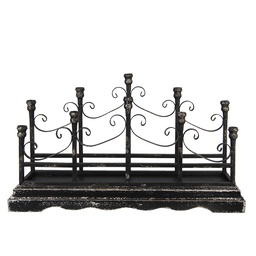 [5Y0952] Kerzenständer Schwarz 79x18x46 cm