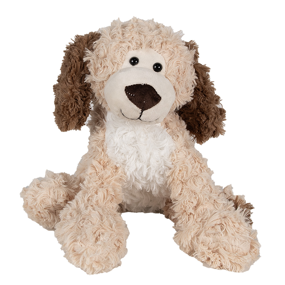 Decorative Soft Toy Dog Beige Brown 20x23x26 cm
