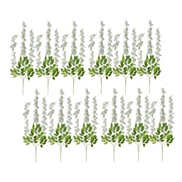 [6PL0318W] Branche de décoration avec fleurs (set 12) Blanc 30x12x110 cm
