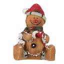 Décoration bonhomme de pain dépice Marron Rouge 7x5x9 cm