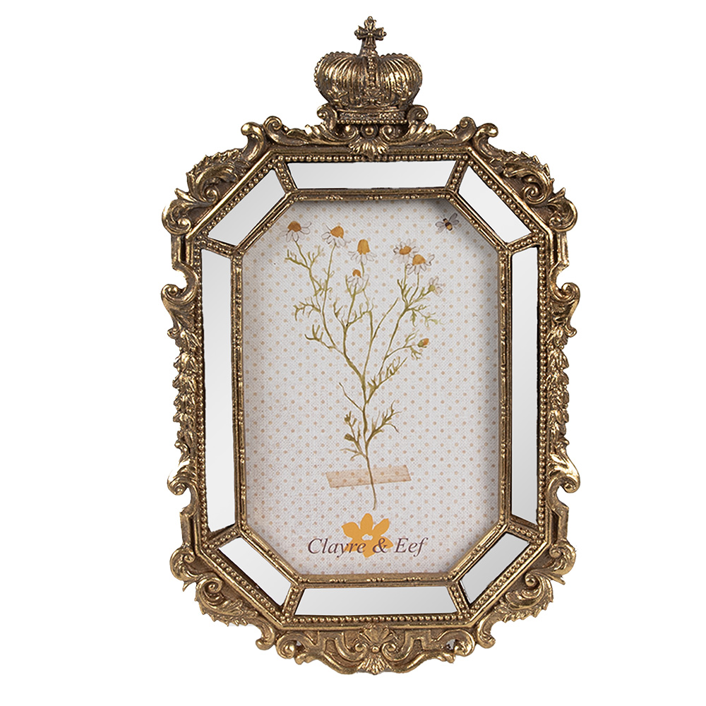 Clayre & Eef Fotolijst 10x15 cm Goudkleurig Polyresin