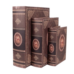 [65691] Boîte de rangement Marron (3) 27x22x7 / 22x17x6 / 17x12x4 cm