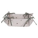 Corbeille à pain Beige Marron 35x35x8 cm