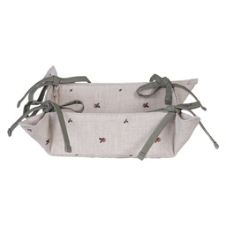 [NLE47] Cestino di Pane Beige Marrone 35x35x8 cm