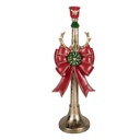 Candlestick Gold colored Red 15x12x45 cm