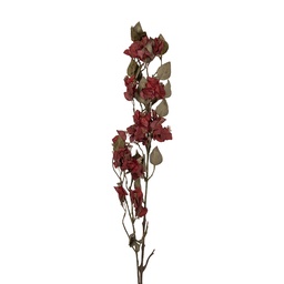 [5PL0251R] Branche de décoration avec fleurs Rouge Vert 12x15x110 cm