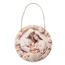Ciondolo decorazione Natale Beige Marrone Ø 15x1 cm