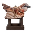 Bird feeding house Brown Beige 17x25x21 cm