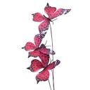 Décoration Branche avec papillons Rosa Violet 10x10x65 cm