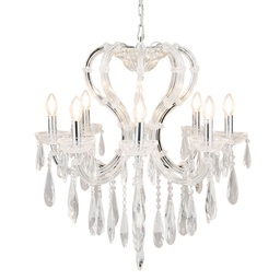 [5LL-CR126] Lustre Blanc Ø 70x78/200 cm E14/max 8x40W
