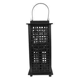 [6RO0575] Windlicht Schwarz 19x19x43 cm