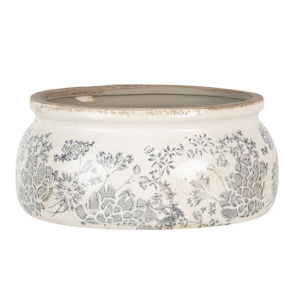Pot de fleurs d'intérieur Gris, Beige Ø 20x8 cm