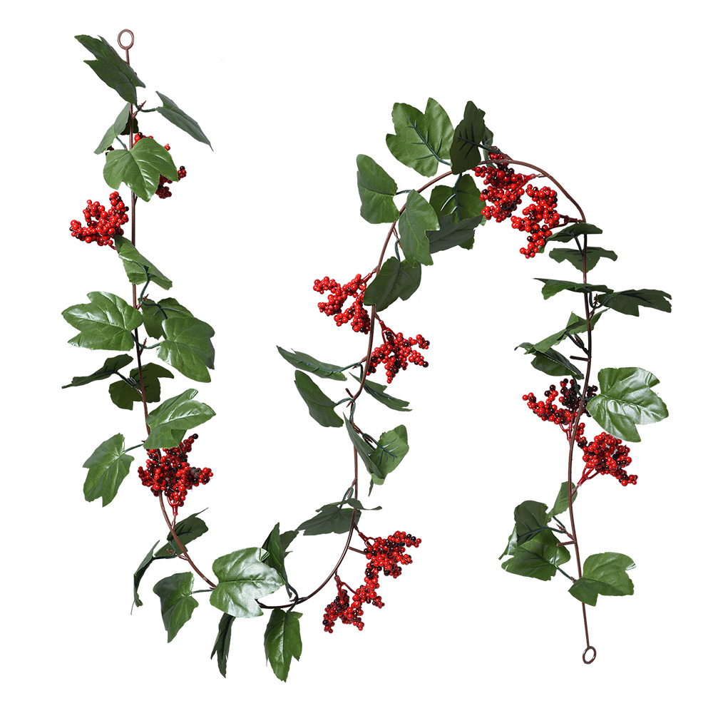 Fiori Finti Verde Rosso 180 cm