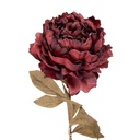 Fiori Finti Peonia Rosso Verde 14x14x70 cm