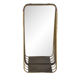 [62S222] Miroir mural Cuivre 19x11x39 cm