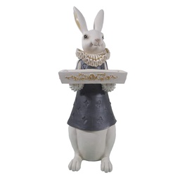 [6PR3164] Decoratie konijn meisje 15x13x37 cm