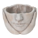 Pot de fleurs d'intérieur diriger Gris, Beige 19x19x13 cm