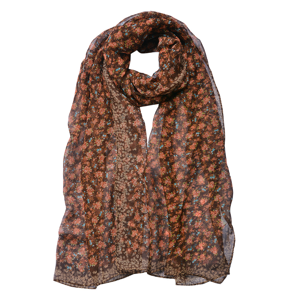 Schal Damen Muster Braun 50x160 cm