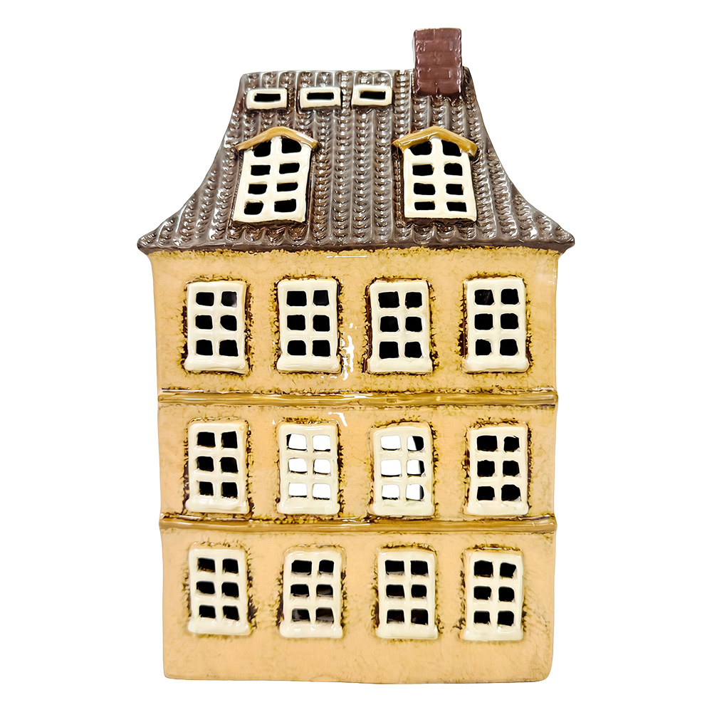 Waxinelichthouder huis 18x11x28 cm