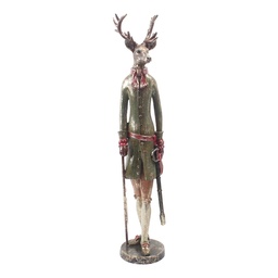 [5PR0211] Dekoration Hirsch Braun Grün 16x16x80 cm