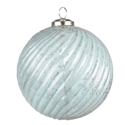 [6GL3742] Boule de Noël XL Turquoise, Marron Ø 15x15 cm