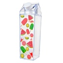 Drinking bottle Transparent Red 6x6x20 cm / 500 ml