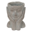 Flower Pot Inside Head Grey 16x16x22 cm