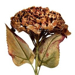 [6PL0404CH] Decorative Artificial Branch with flowers Brown Green 15x15x47 cm