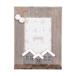 [2F1224] Photo frame Brown White 16x3x21 cm / 10x15 cm