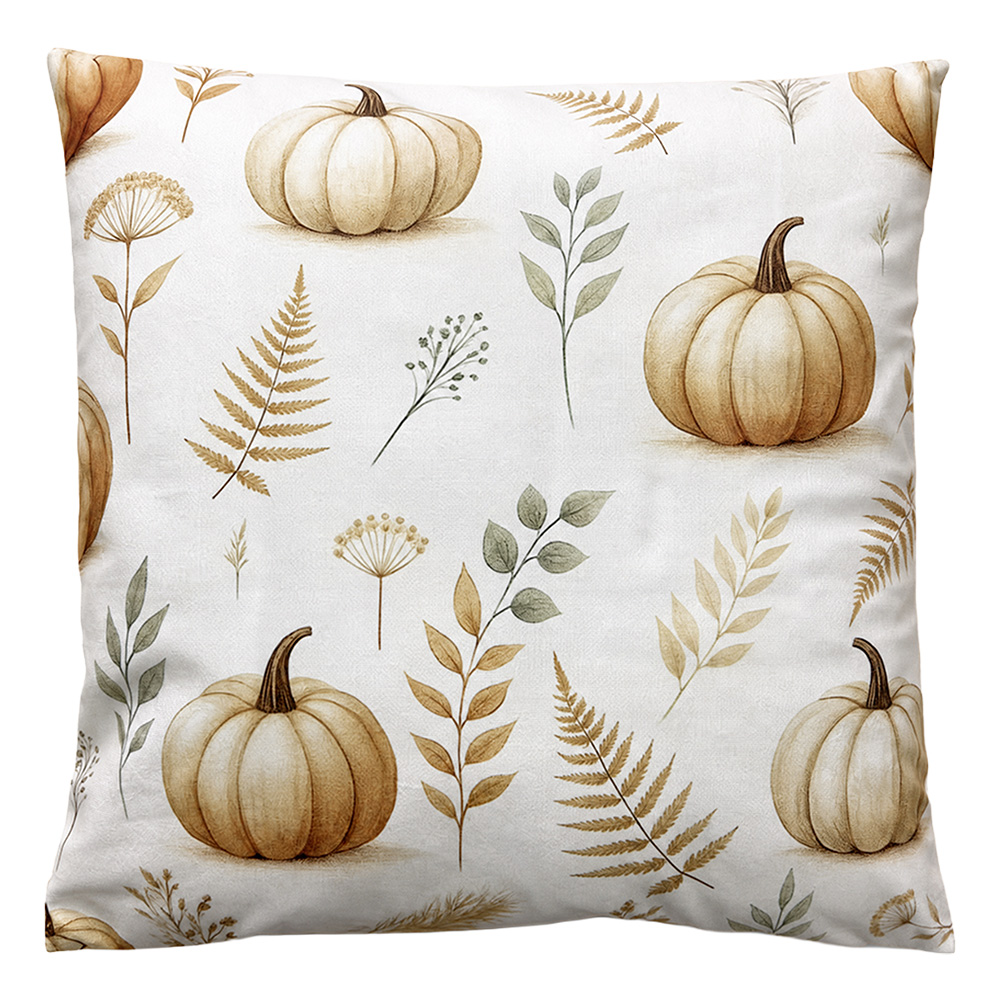 Cushion filled Beige Orange 45x45x4 cm
