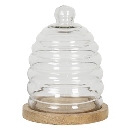 [6GL2865] Cloche en Verre Transparent Ø 15x20 cm