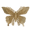 Weihnachtsdeko Schmetterling Goldfarbig 17x2x12 cm