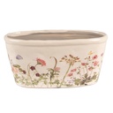 Pot de fleurs d'intérieur Rose, Beige 27x13x14 cm